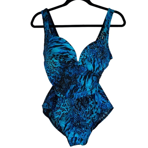 NWOT Miraclesuit One Piece 12 Tummy Control Slimming Resort Vacation - Picture 2 of 9